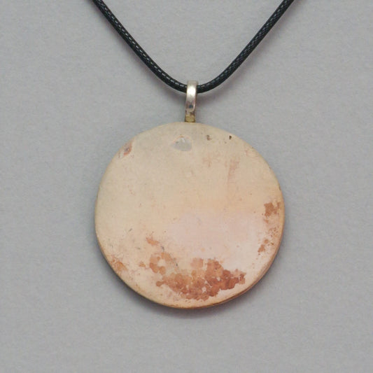 Smoke fired ceramic pendant