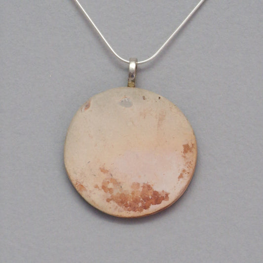 Smoke fired ceramic pendant