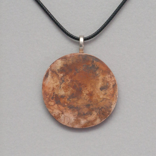 Smoke fired ceramic pendant
