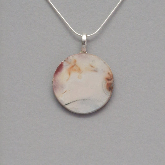 Smoke fired ceramic pendant