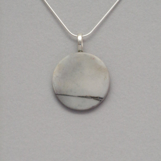 Smoke fired ceramic pendant