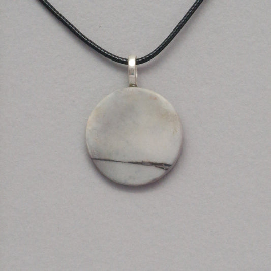 Smoke fired ceramic pendant