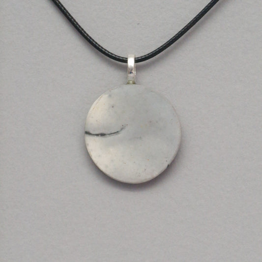 Smoke fired ceramic pendant