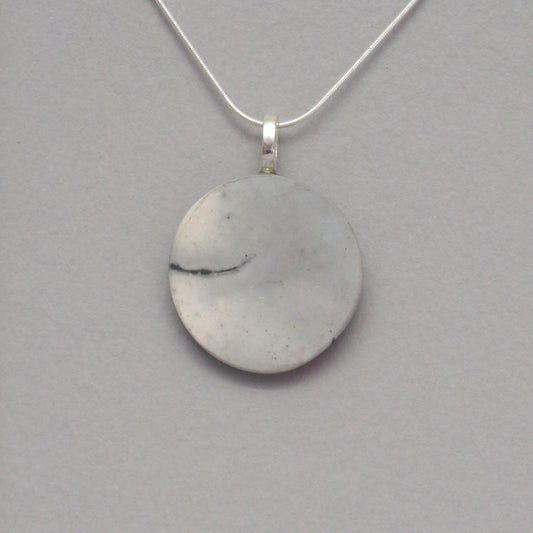 Smoke fired ceramic pendant