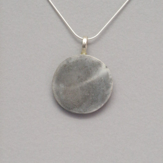 Smoke fired ceramic pendant