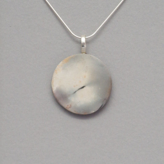 Smoke fired ceramic pendant