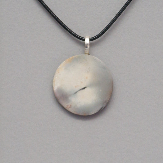 Smoke fired ceramic pendant